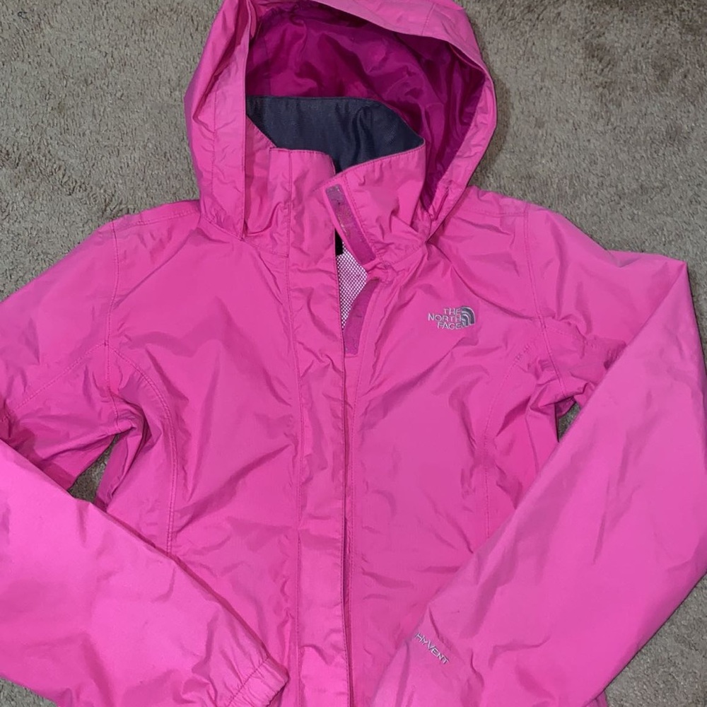 Pink north face windbreaker